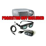 Buy 3D Wired Shutter Glasses Pack for Your 3D Compatible Projector or CRT Monitor...