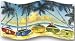 Beach Towel Stern Message (Relax) 32'x 64'