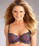 Elle Macpherson Intimates Gentle Jade Full Busted Underwire Bra, 36E, Soft Nude / Purple