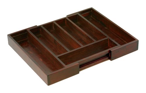 Mountainwoods Walnut Expandable Flatware Tray 19.5-in.