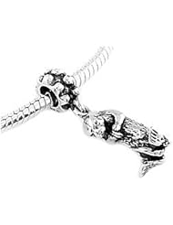 Sterling Silver Otter Dangle Bead Charm