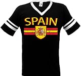 Spain Crest International Soccer Ringer T-shirt, Espana Soccer Mens Ringer T-shirt