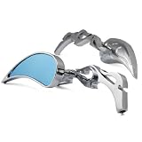 Chrome Flame Teardrop Motorcycle Side Rear View Mirror for Honda Harley Davidson Kawasaki Yamaha BMW