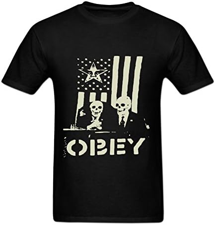 Jeanforever Mens Obey Propaganda Printed Short Sleeve T-Shirt XL Black