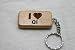 I Love Qi Wooden Keychain