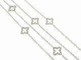 Double Sided Diamond Flower Chain in White Gold by A.Link