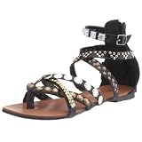 Buffalo 218409 metallic snake, Damen Sandalen/Zehentrenner, schwarz, (black 01), EU 38 Buffalo 218409 metallic snake, Damen Sandalen/Zehentrenner, schwarz, (black 01), EU 38