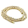 Gold Plated Brass Necklaces with Clear CZ, 36 Inches Gold Plated Brass Necklaces with Clear CZ, 36 Inches