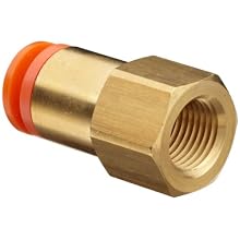 SMC KQ2F PBT One-Touch Tube Fitting, Adapter, Tube OD x NPT Female with Brass Threads