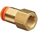 SMC KQ2F PBT One-Touch Tube Fitting, Adapter, Tube OD x NPT Female with Brass Threads