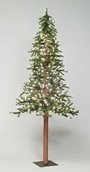36" Pre-Lit Natural Alpine Christmas Tree - Clear Lights