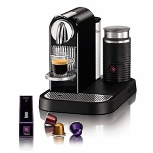 Black Nespresso CitiZ Automatic Espresso Maker and Milk Frother