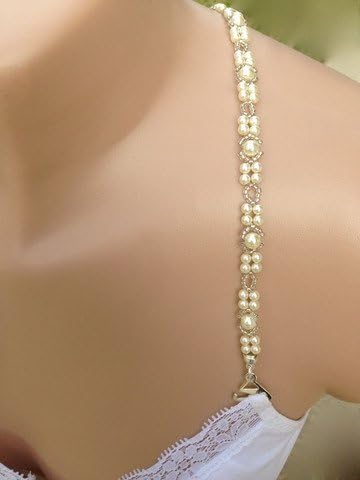 Pearl in Row Beaded Bra Straps