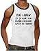 Das Leben ist zu kurz... Ringer / Kontrast Tank Top White/Black, M