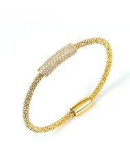 Sterling Silver - Silver Cubic Zirconium Bangle