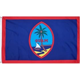 Guam National Country Flag - 3 foot by 5 foot Polyester (New)