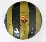Authentic OFFICIAL Licensed Gold & Black Stripped FC Barcelona Soccer Ball Size 5 - with Official Tag & Hologram