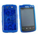 For Blackberry Storm 2 Crystal Gel Case Leopard Blue