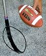 Lineman's "Eye on the Ball" Device - - Football Practice