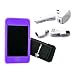 (Purple 2nd Gen) 5 in 1 Apple iPod Touch iTouch 2nd Generation 8GB, 16GB, 32GB Silicone Case Package + Home Charger, Car Charger, USB Cable, Armband, and Screen Protector