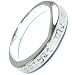 Unisex 24k White Gold/Rhodium Layered 4mm \