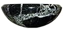 Black Zebra marble stone bathroom sink vessel style above vanity