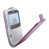 WalkNTalkOnline - HTC ChaCha Purple Specially Designed Leather Flip Case