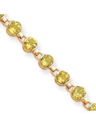 14k Gold Completed Fancy Peridot Bracelet