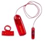 Doc Johnson Cuddles Vibrating Penis Ring and Clit Bumper, Red