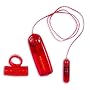 Doc Johnson Cuddles Vibrating Penis Ring and Clit Bumper, Red