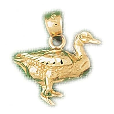 Cheap Girls Jewelry Dazzlers Solid 14k Gold 3D Duck Charm Pendant Available in three colors from jewelsberry (weights: 5.5 grams only) For Sale