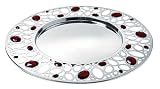 A di Alessi Stainless Steel Tray With Red Cabochon