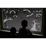 Fenstertattoo - Motiv "Gruselm�use" aus Milchglasfolie in Farbton TRANSPARENT mit Silberglitzervon "Lovala"