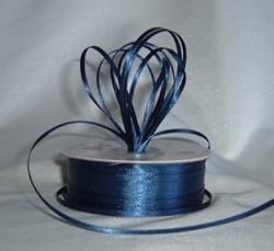 Ribbon - Satin Ribbon- 1/8" Double Face 100 Yards (300 FT) - Navy Blue - Sewing - Craft - Wedding Favors