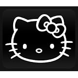 Hello Kitty Face White Sticker Decal