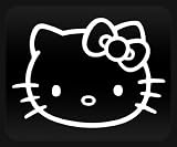 Hello Kitty Face White Sticker Decal