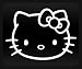 Hello Kitty Face White Sticker Decal