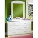 Logik Double Dresser and Mirror Set in Pure White
