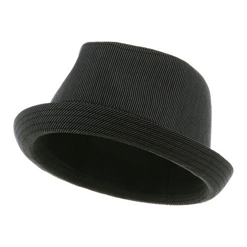Upturn Pinstripe Fedora Hat - Black W20S61D