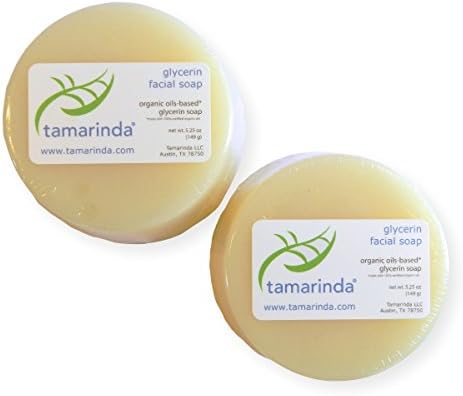 tamarinda Organic oils Glycerin Facial Soap - Two, 5.25 oz. bar.