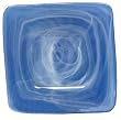 Colorful Art Glass Cobalt Blue Small Square Plate 8 3/4"X8 3/4"Set of Two