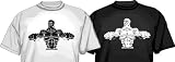 1 Bodybuilding Bankdrücken T-Shirt, schwarz, XXL