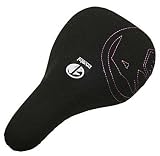 The Shadow Conspiracy Shadow Slimmer Pivotal BMX Bike Seat - Black w/ Purple Embroidery