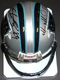 Steve Smith & Muhsin Muhammad Autographed Carolina Panthers Mini Helmet