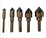KRW 82度 カウンターシンク 面取り 5本セット 1/4 3/8 1/2 5/8 3/4 5刃数 チタンコーティング ケース付き