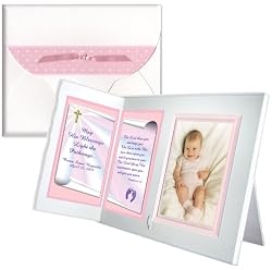 "Numbers 6:24" Baptism, Christening, Baby Blessing Personalized Picture Frame Gift - Girl