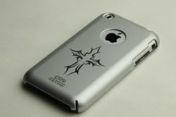 Apple iPhone Soft Polycarbonate Slim fit Case - Silver with Cross Tattoo (Cozip Brand) Made in Korea