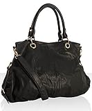 Monserat de Lucca black leather 'Promesa' large top handle bag