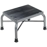 Drive Medical Heavy Duty Bariatric Footstool with Non Skid Rubber Platform, Silver Vein (Does Not Have Handrail)