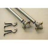 A&F Rod D�cor - NEW Decorative Curtain Rod #40, 66-120 inch, Antique Brass by 